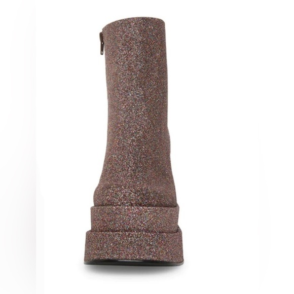 Steve madden COBRA chunky platform GLITTER MULTI booties‎ size 10 brand new - Picture 6 of 9